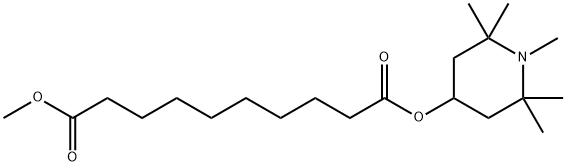 Methyl 1,2,2,6,6-pentamethyl-4-piperidyl sebacate Struktur