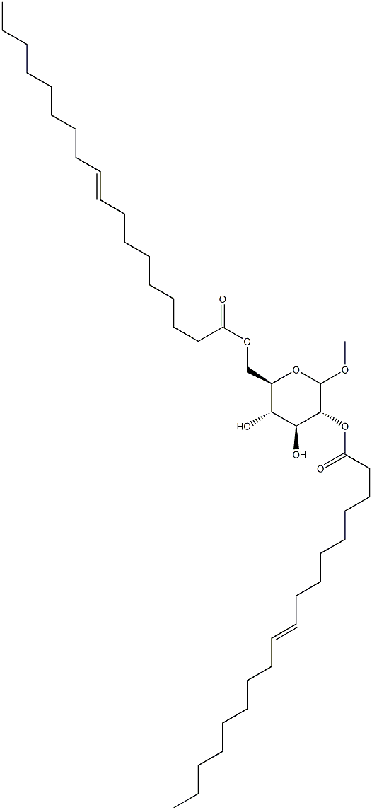 (Z,Z)-甲基-D-吡喃葡糖苷-2,6-二油酸酯,82933-91-3,结构式