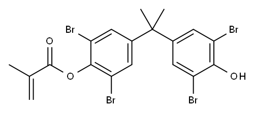 2,6-dibromo-4-[1-(3,5-dibromo-4-hydroxyphenyl)-1-methylethyl]phenyl methacrylate  Structure