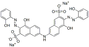 7,7'-Iminobis[4-hydroxy-3-[(2-hydroxyphenyl)azo]-2-naphthalenesulfonic acid]disodium salt 结构式
