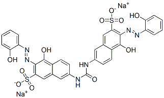 7,7'-(Carbonyldiimino)bis[4-hydroxy-3-[(2-hydroxyphenyl)azo]-2-naphthalenesulfonic acid]disodium salt Structure