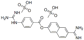 甲磺酸萘莫司他 结构式