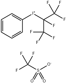 (ペルフルオロイソプロピル)フェニルヨードニウムトリフルオロメタンスルホナート 化学構造式