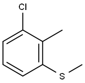 3-氯-2-甲基苯基甲硫醚 结构式