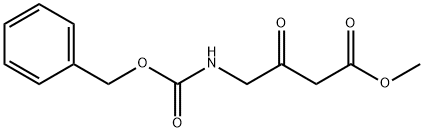3-オキソ-4-(ベンジルオキシカルボニルアミノ)ブタン酸メチル 化学構造式