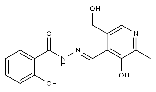 ピリドキサールサリチロイルヒドラゾン 化学構造式