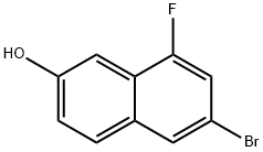 6-ブロモ-8-フルオロナフタレン-2-オール 化学構造式