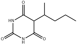 5-(1-甲基丁基)-2,4,6(1H,3H,5H)-嘧啶三酮 结构式