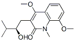 3-[(2R)-2-hydroxy-3-methyl-butyl]-4,8-dimethoxy-1-methyl-quinolin-2-on e Struktur