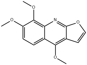 4,7,8-トリメトキシフロ[2,3-b]キノリン 化学構造式