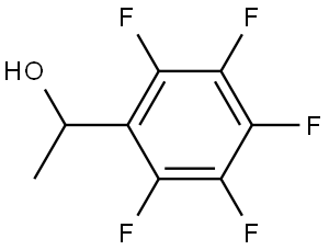 1-(1-ヒドロキシエチル)-2,3,4,5,6-ペンタフルオロベンゼン 化学構造式