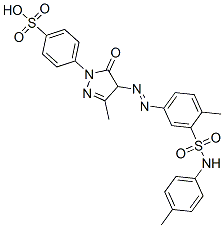 4-[4,5-二氢-3-甲基-4-[[4-甲基-3-[[(4-甲基苯基)氨基]磺酰基]苯基]偶氮]-5-氧-1H-吡唑-1-基]苯磺酸, 83006-47-7, 结构式