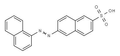 6-(1-naphthylazo)naphthalene-2-sulphonic acid  Struktur