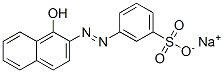 sodium 3-[(1-hydroxy-2-naphthyl)azo]benzenesulphonate Struktur