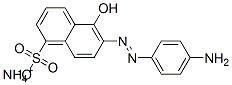 6-[(4-アミノフェニル)アゾ]-5-ヒドロキシ-1-ナフタレンスルホン酸アンモニウム 化学構造式