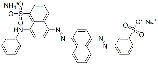 8-anilino-5-[[4-[(3-sulphophenyl)azo]-1-naphthyl]azo]naphthalene-1-sulphonic acid, ammonium sodium salt,83006-77-3,结构式