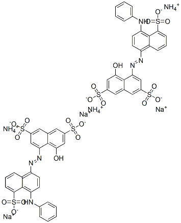 5-[(4-anilino-5-sulpho-1-naphthyl)azo]-4-hydroxynaphthalene-2,7-disulphonic acid, ammonium sodium salt Structure