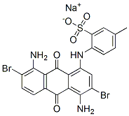 sodium 4-[(4,8-diamino-3,7-dibromo-9,10-dihydro-9,10-dioxo-1-anthryl)amino]toluene-3-sulphonate 结构式