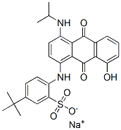 2-[[9,10-二氢-8-羟基-4-[(1-甲基乙基)氨基]-9,10-二氧代-1-蒽基]氨基]-5-(1,1-二甲基乙基)-苯磺酸单纳盐 结构式