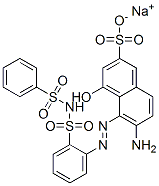 6-amino-4-hydroxy-5-[[2-[[(phenylsulphonyl)amino]sulphonyl]phenyl]azo]naphthalene-2-sulphonic acid, sodium salt Struktur