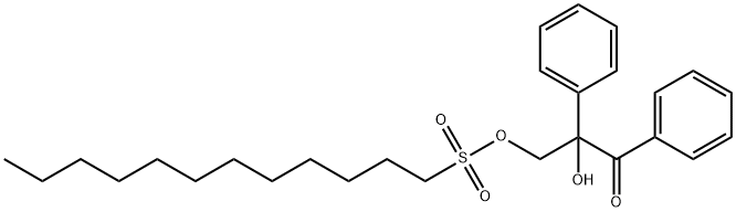 2-hydroxy-3-oxo-2,3-diphenylpropyl dodecane-1-sulphonate Struktur