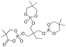 2,2'-[[2-[[(5,5-dimethyl-1,3,2-dioxaphosphorinan-2-yl)oxy]methyl]-2-ethylpropane-1,3-diyl]bis(oxy)]bis[5,5-dimethyl-1,3,2-dioxaphosphorinane] P,2,2'-trioxide Struktur