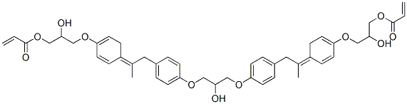 (2-hydroxy-1,3-propanediyl)bis[oxy-4,1-phenylene(1-methylethylidene)-4,1-phenyleneoxy(2-hydroxy-3,1-propanediyl)] diacrylate ,83045-00-5,结构式