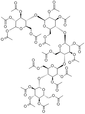 D-CELLOPENTOSE HEPTADECAACETATE D-十七乙酰基纤维五糖, 83058-38-2, 结构式