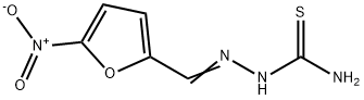 5-ニトロ-2-フランカルボアルデヒドチオセミカルバゾン 化学構造式