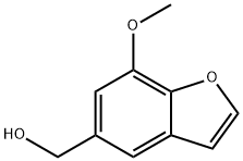 5-ヒドロキシメチル-7-メトキシベンゾフラン 化学構造式