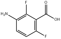 3‐アミノ‐2,6‐ジフルオロ安息香酸 化学構造式