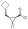 Cyclopropanecarbonyl chloride, 3-(cyclobutylidenemethyl)-2,2-dimethyl-, (1R-cis)- (9CI),83148-93-0,结构式
