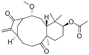 (3S,4aR,6R,10R,13aR)-3-(Acetyloxy)-1,2,3,4,4a,5,6,9,10,11,12,13a-dodecahydro-6-methoxy-4,4,13a-trimethyl-9-methylene-10,7-metheno-7H-benzocycloundecene-8,13-dione Struktur
