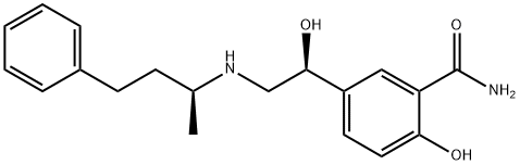 Benzamide, 2-hydroxy-5-((1S)-1-hydroxy-2-(((1S)-1-methyl-3-phenylpropy l)amino)ethyl)- Structure