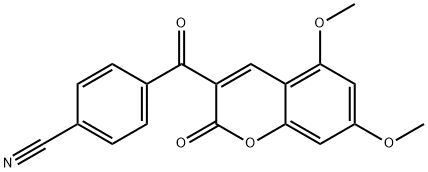 3-(4-Cyanobenzoyl)-5,7-dimethoxycoumarin Struktur