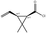 Cyclopropanecarbonyl chloride, 3-ethenyl-2,2-dimethyl-, cis- (9CI),83190-38-9,结构式