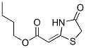butyl (2E)-2-(4-oxothiazolidin-2-ylidene)acetate Struktur