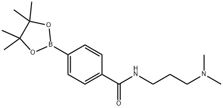 N-[3-(N',N'-ジメチルアミノ)プロピル]ベンズアミド-4-ボロン酸, ピナコールエステル 化学構造式