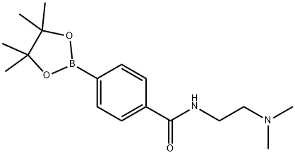 N-(2-ジメチルアミノエチル)-4-(4,4,5,5-テトラメチル-1,3,2-ジオキサボロラン-2-イル)ベンズアミド 化学構造式