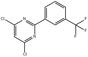 4,6-二氯-2-(3-(三氟甲基)苯基)嘧啶 结构式