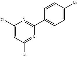 2-(4-溴苯基)-4,6-二氯嘧啶 结构式