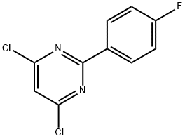 4,6-DICHLORO-2-(4-FLUOROPHENYL)PYRIMIDINE 化学構造式