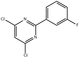 4,6-DICHLORO-2-(3-FLUOROPHENYL)PYRIMIDINE 结构式