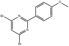 4,6-DIBROMO-2-(4-METHOXYPHENYL)PYRIMIDINE 结构式