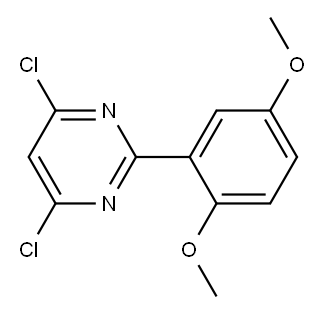 4,6-DICHLORO-2-(2,5-DIMETHOXYPHENYL)PYRIMIDINE Structure