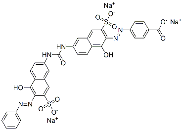 p-[[1-hydroxy-6-[[[[5-hydroxy-6-(phenylazo)-7-sulpho-2-naphthyl]amino]carbonyl]amino]-3-sulpho-2-naphthyl]azo]benzoic acid, sodium salt|4-[[1-羟基-6-[[[(5-羟基-6-苯基偶氮-7-磺基-2-萘基)氨基]羰基]氨基]-3-磺基-2-萘基]偶氮]苯甲酸钠