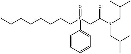 Octyl(phenyl)-N,N-diisobutylcarbamoylmethylphosphine oxide Struktur
