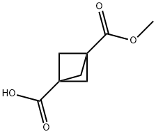 双环[1.1.1]戊烷-1,3-二羧酸, 1-甲酯, 83249-10-9, 结构式