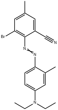 3-溴-2-[[4-(二乙氨基)-2-甲基苯基]偶氮]-5-甲基-苯腈 结构式