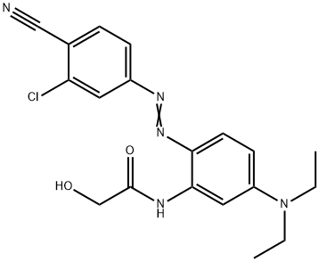 N-[2-[(3-chloro-4-cyanophenyl)azo]-5-(diethylamino)phenyl]-2-hydroxyacetamide Struktur
